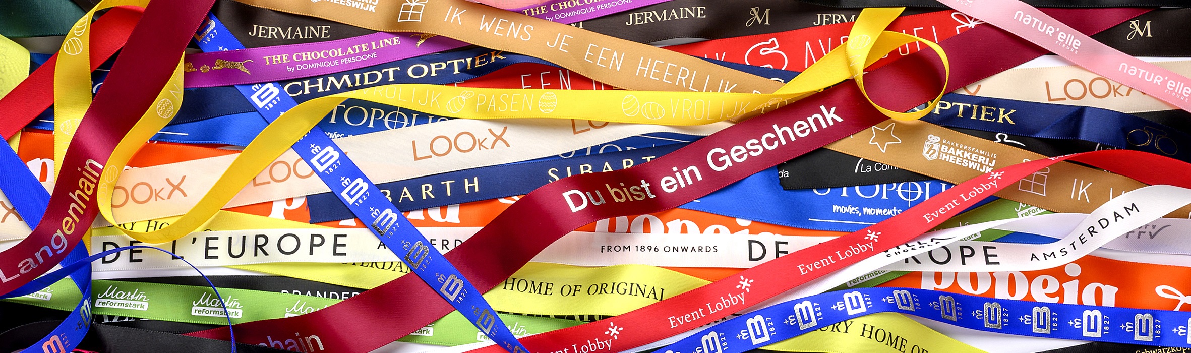 Bedrucktes Satinband für Luxusverpackungen